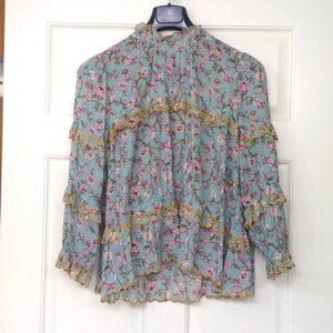 ISABEL MARANT ETOILE PRINT EMBROIDERED TOP MY THERESA